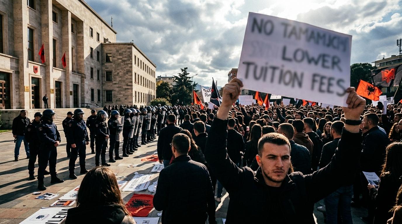 V Albaniji že osmi dan protivladnih protestov