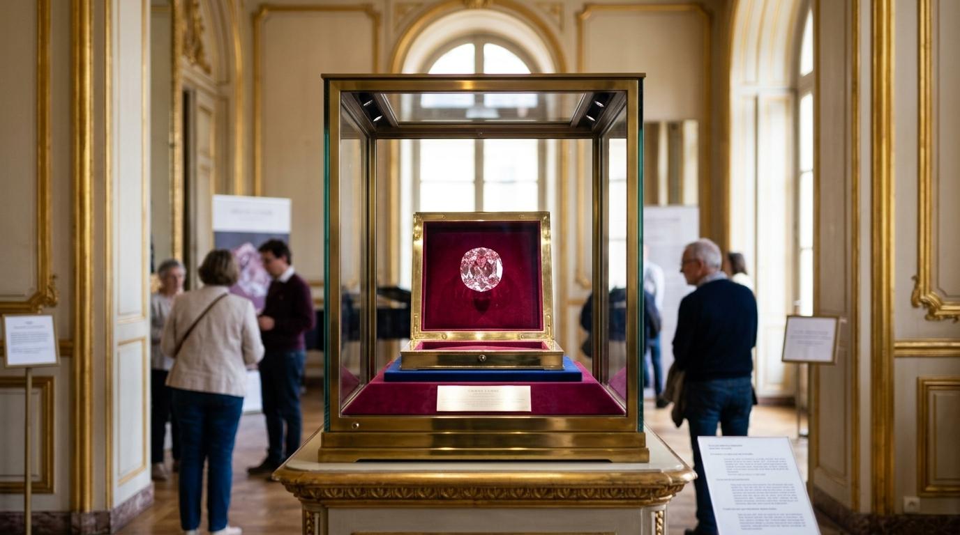 Rožnati diamant Grand Condé znova na ogled v Franciji