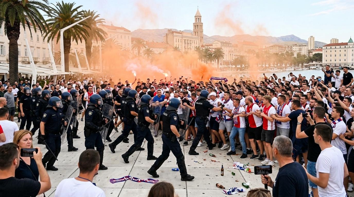 Izgredi zasenčili zmago Hajduka nad Ajaxom
